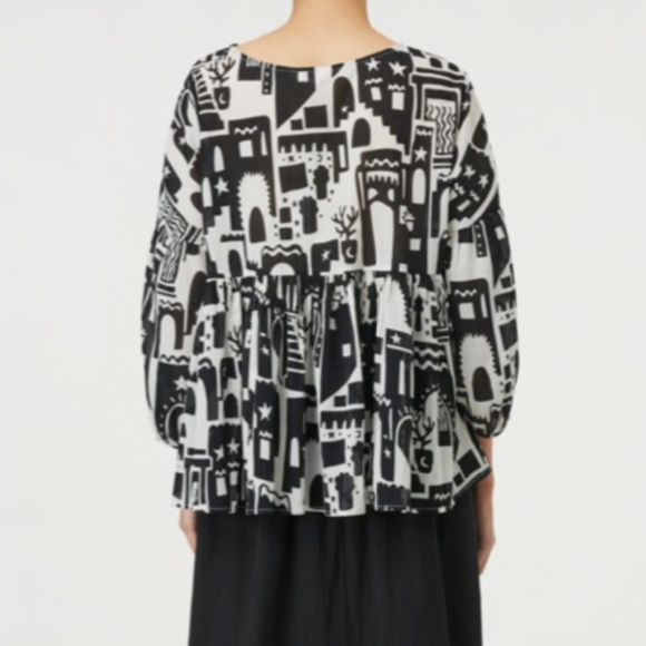 BRAND NEW Gorman Night light City Smock fit Cotton Blouse - Picture 4 of 5